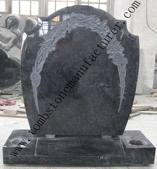 lily carving granite headstone7 - Click Image to Close